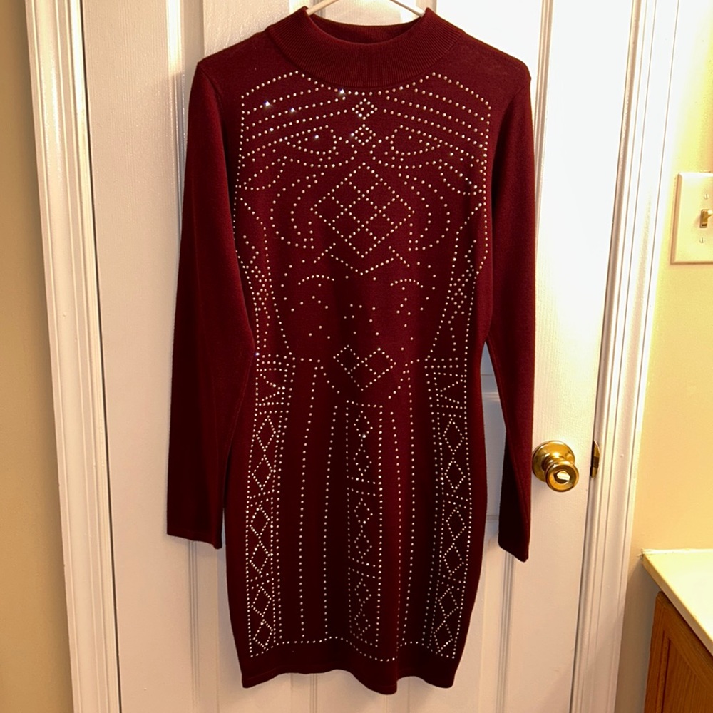 Knit Rhinestone Dress